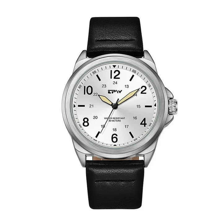 Rugged Field Watch 42mm Fabric Strap Military Analog 30M