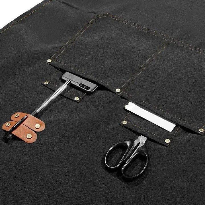 Kitchen Apron Professional Bib Apron Restaurant Work Apron Fall 2025 Waterproof Pockets Durable