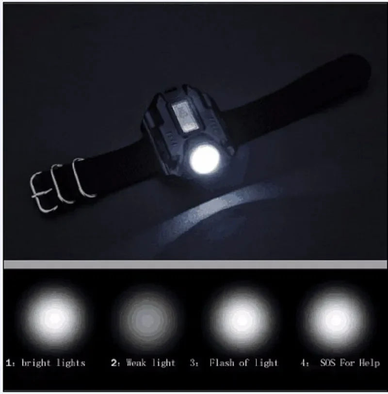 Portable Wrist Light USB Rechargeable Tactical LED Handsfree