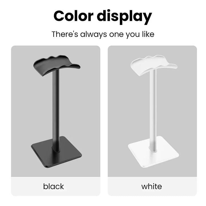 Non-Slip Aluminum Headphone Stand Rack - Universal Holder for AirPods Max, Beats, Bose, Sony