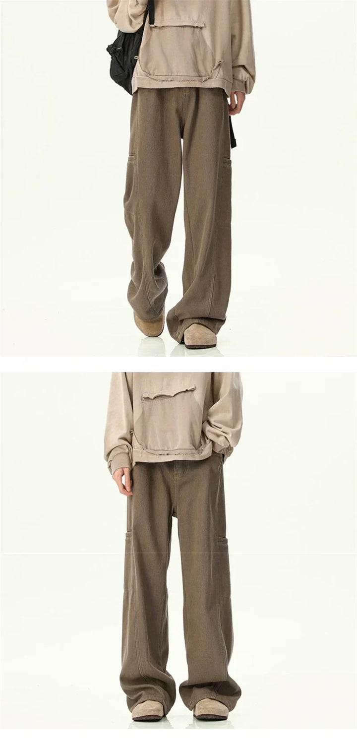 Oversized Mens Cargo Jeans - Wide Leg, Denim, Street