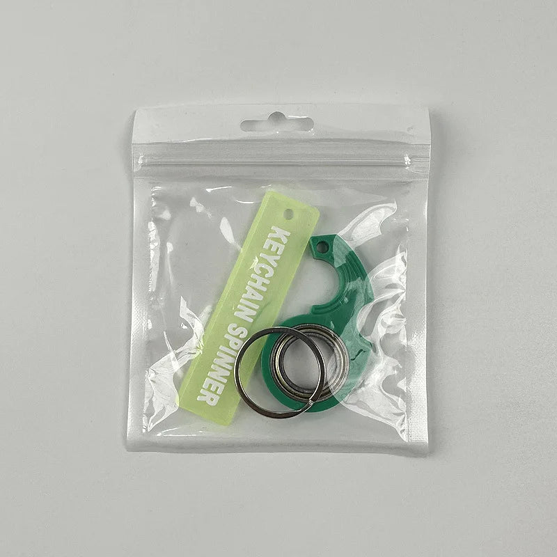 Metal Keychain Fidget Spinner Ring Stress Relief Toy