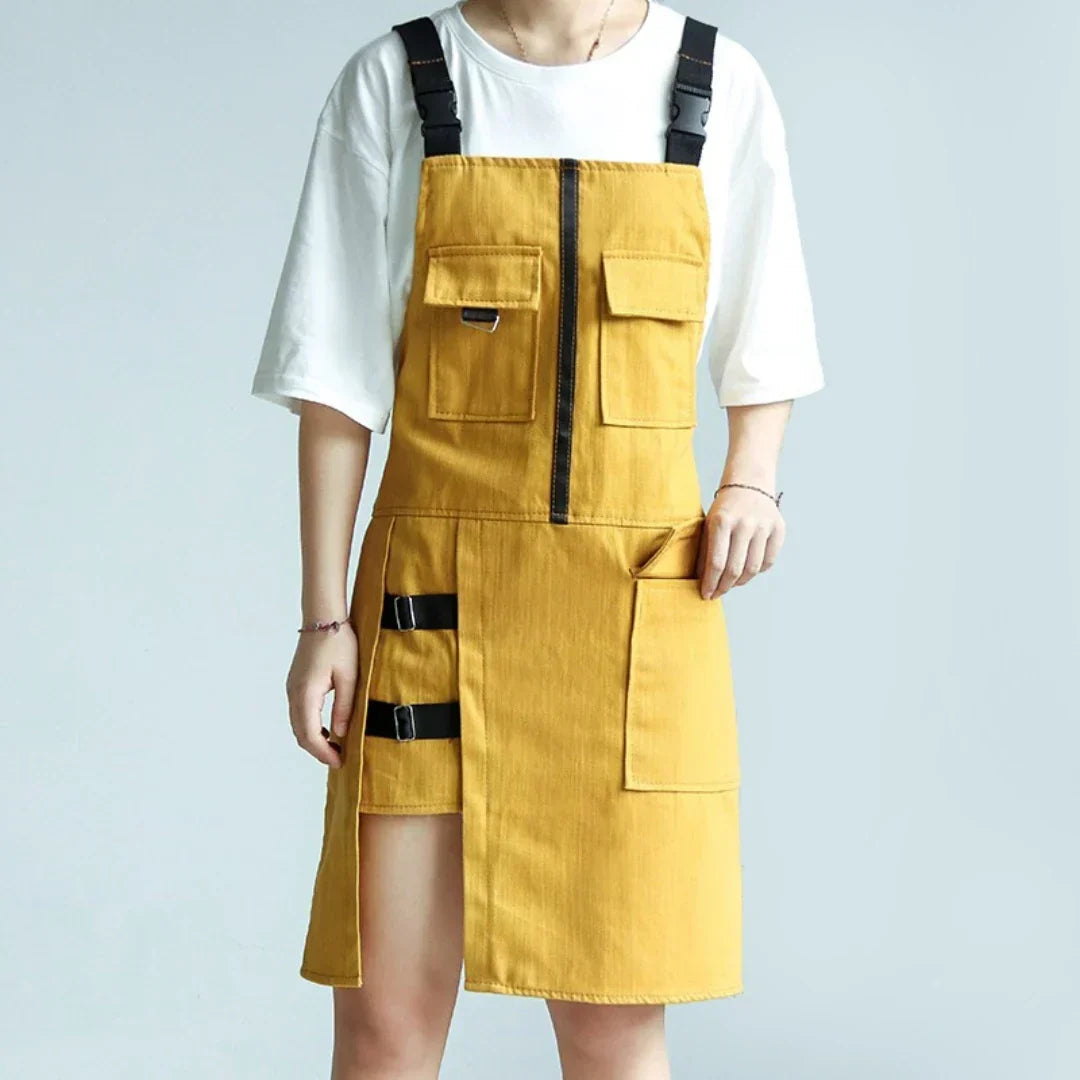 Denim Apron Adjustable Work Apron Cotton Canvas Heavy Duty Barista Apron Fall 2025 Durable Multi Pocket