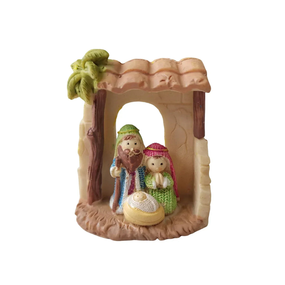 Nativity Scene Resin Figurine Holy Family Christmas Ornament For Desk Or Shelf Holiday Decor 2025 Gift