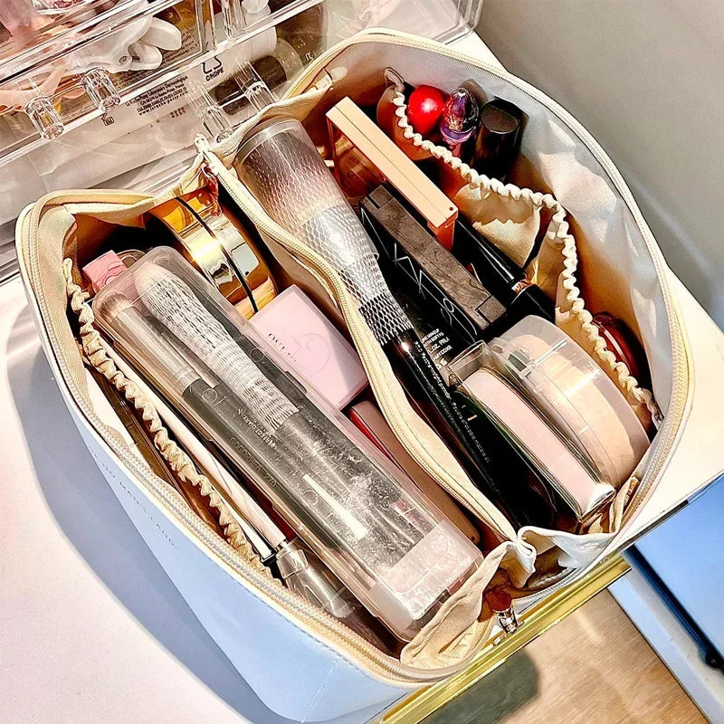 Large Travel Cosmetic Bag For Women - High-Capacity Makeup Organizer Pouch