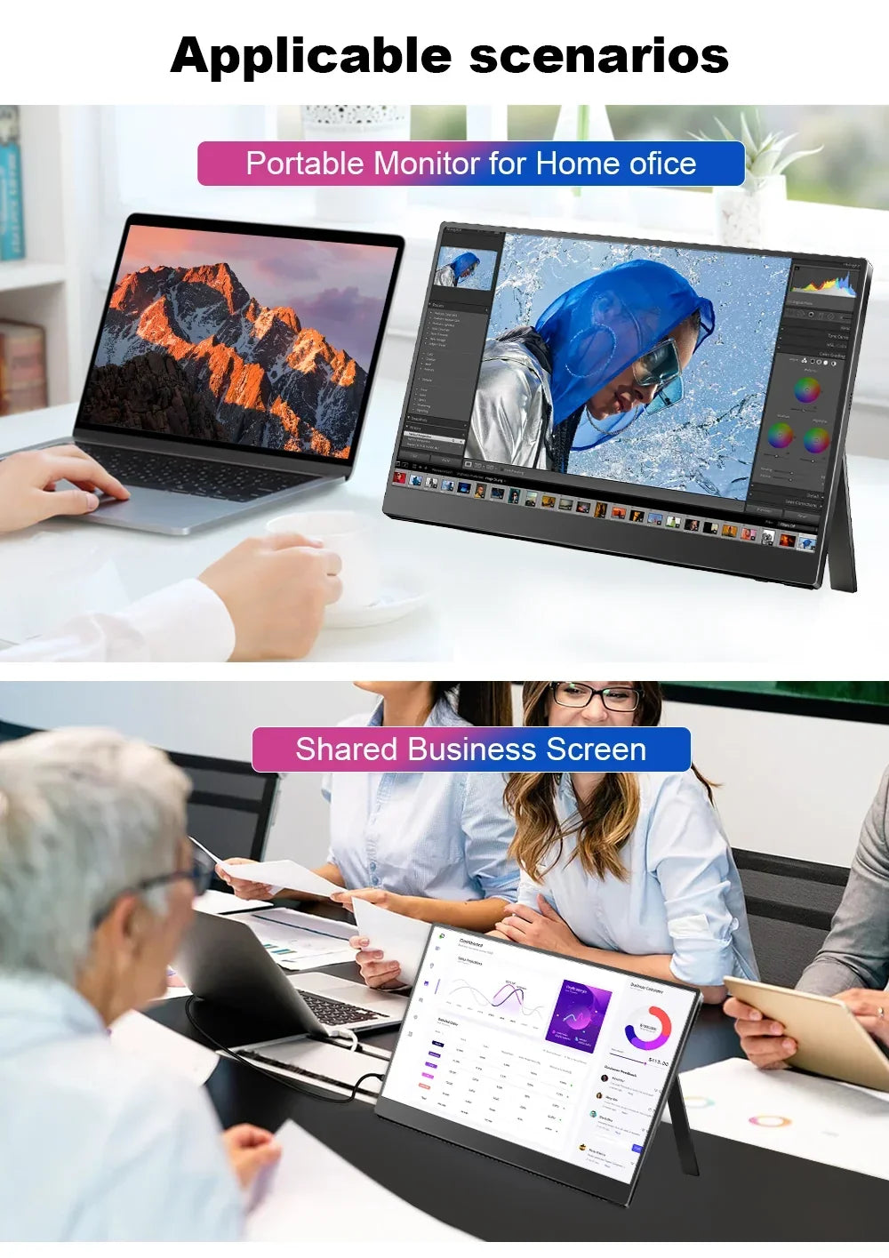 Portable 15.6 Inch FHD IPS Gaming Monitor 3ms Speaker