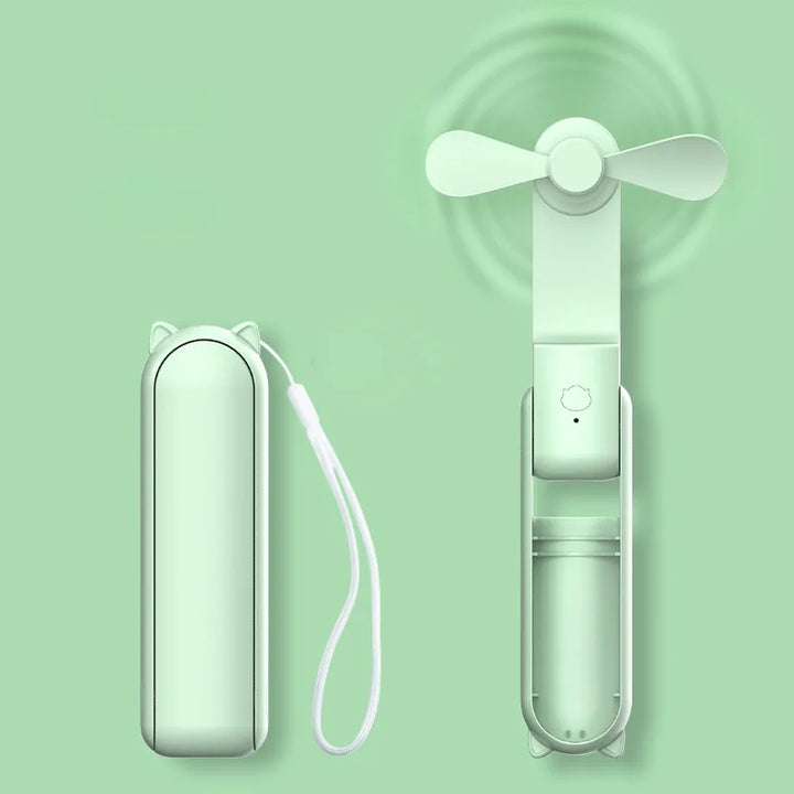 Hook Designer Portable Mini Handheld Fan - USB Rechargeable Personal Fan with Powerful Turbo Wind