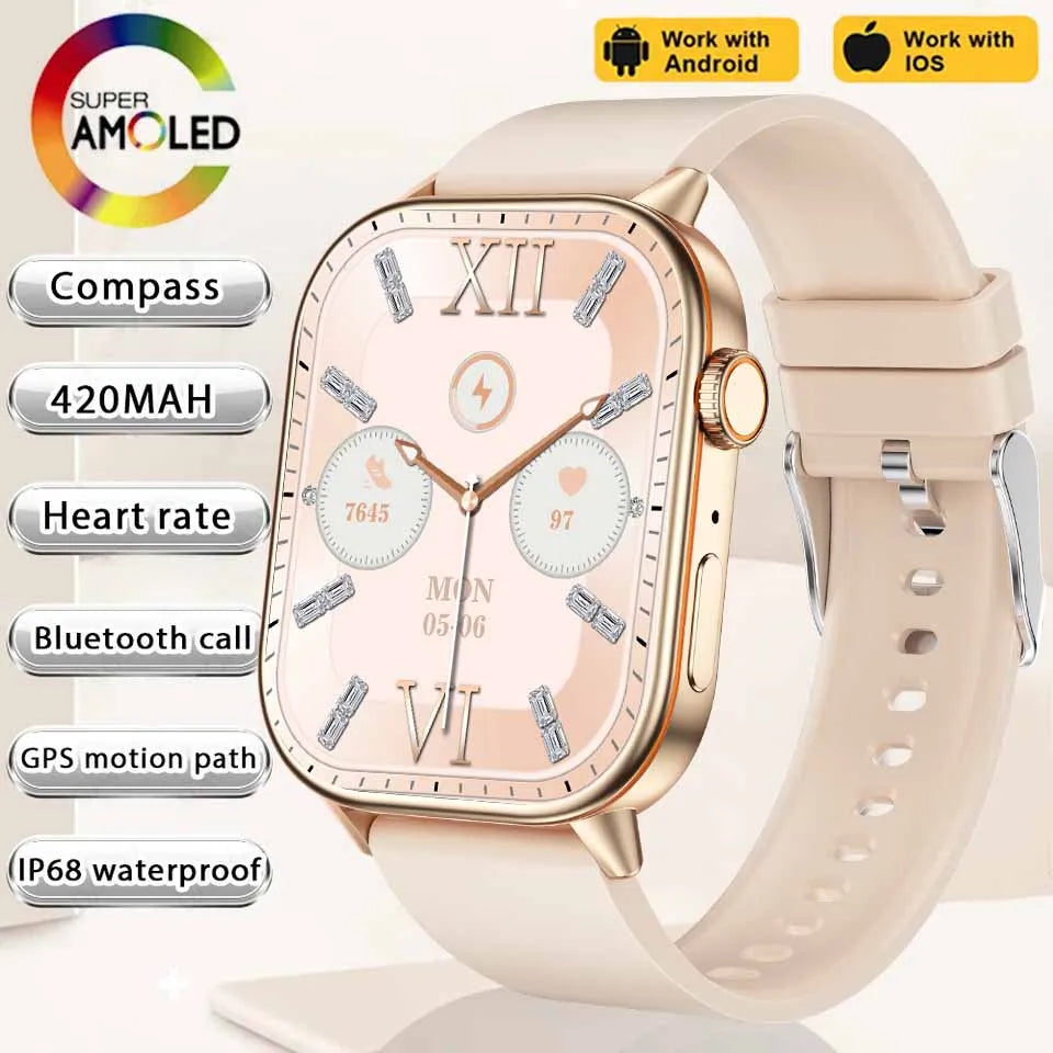 Smartwatch GPS 2.01 Inch AMOLED Display IP68 Waterproof Fitness Tracker for Active Living Fall 2025