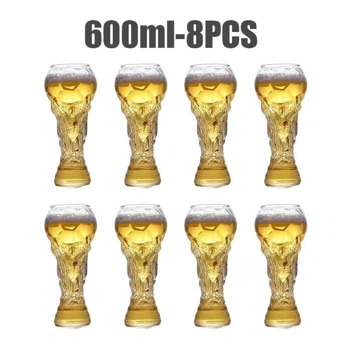 Beer Glass Cup Soccer Themed Premium Trophy Style For Man Cave Decor Fall 2026 Gift For Football Fans