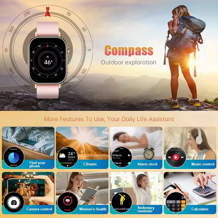 Smartwatch GPS 2.01 Inch AMOLED Display IP68 Waterproof Fitness Tracker for Active Living Fall 2025
