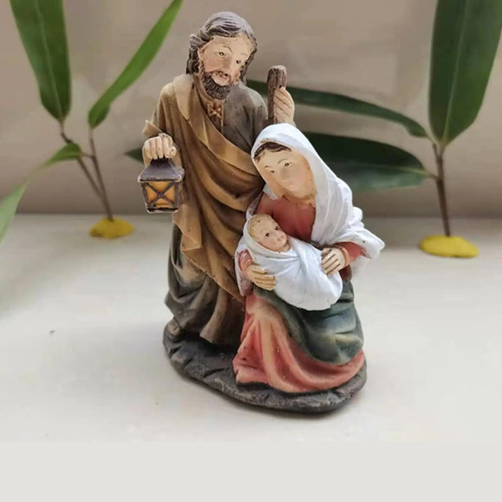 Nativity Scene Figures Resin Holy Family Statue Christmas Decor Gift Idea 2025 Keepsake
