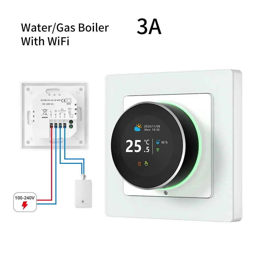 Smart Thermostat Knob WiFi Temperature Controller For Water And Gas Boilers Fall 2025 Energy Saving Gift