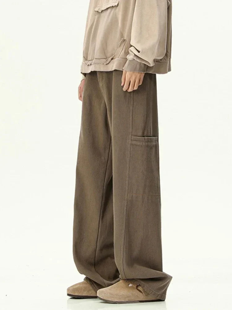 Oversized Mens Cargo Jeans - Wide Leg, Denim, Street