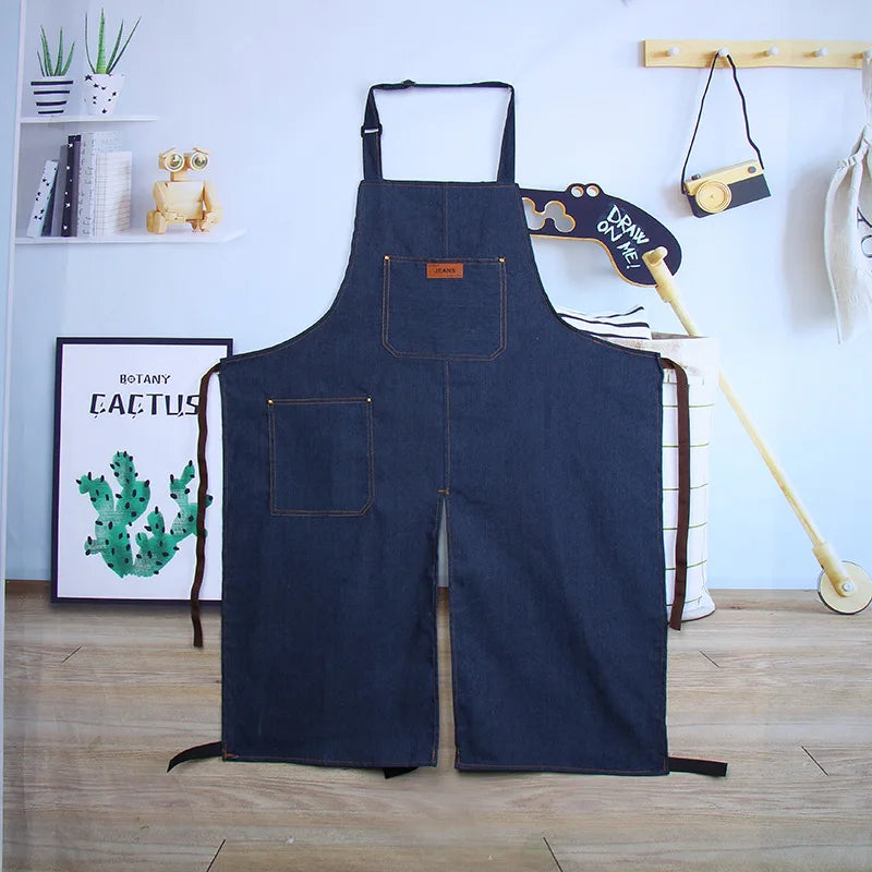 Pottery Apron Adjustable Denim Split Leg Overalls Studio Apron Fall 2025 Mud Retaining Pockets Anti Fouling