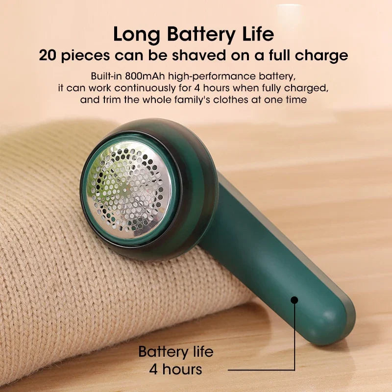 Hair Ball Trimmer USB Charging Fabric Shaver - Fuzz Remover with Six Blade Design for Home and Travel