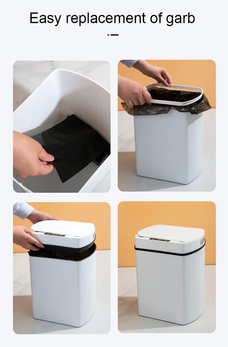Smart Sensor Trash Can Rectangular Kitchen Bathroom