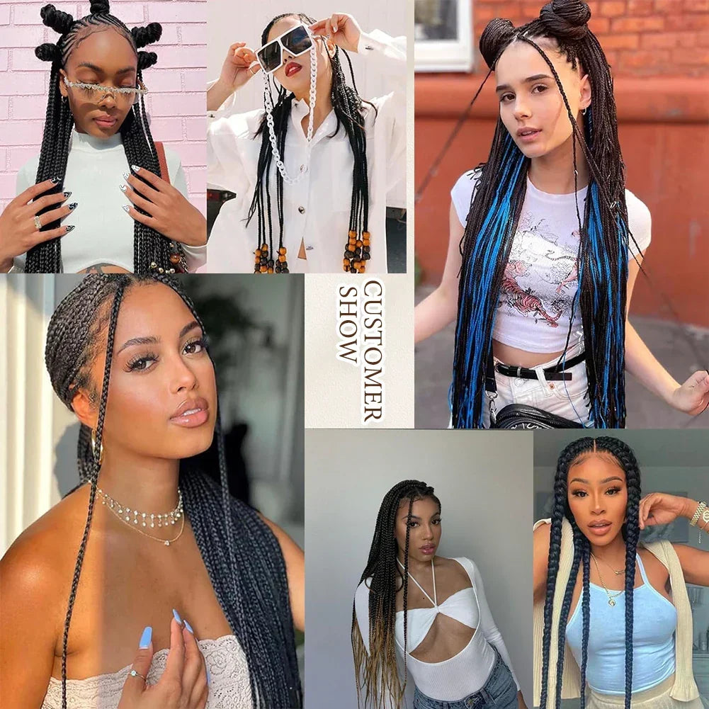 Pre-Stretched Braids Synthetic Ombre Yaki Texture Extensions