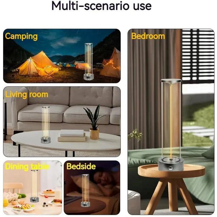 Cordless LED Table Lamp - Rechargeable Magnetic Design, Touch Sensor, Dimmable for Bedroom