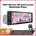 Car Stereo 6.86 Inch Touchscreen Universal MP5 Head Unit Fall 2025 Wireless CarPlay Android Auto