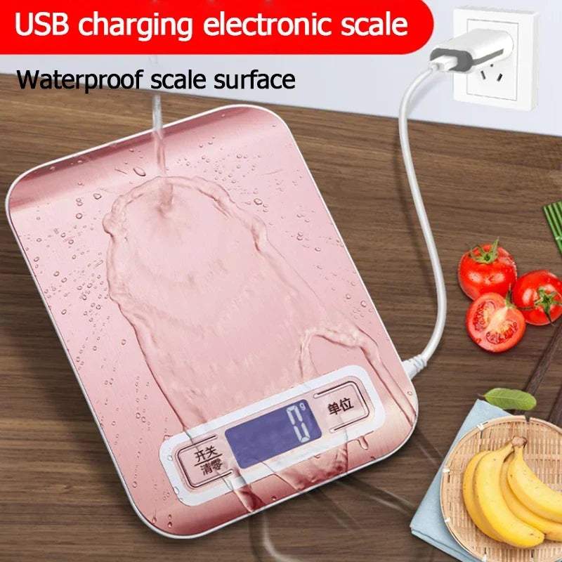 Digital Kitchen Scale Stainless Steel LCD Baking Scale