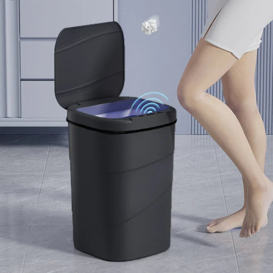 Touchless Sensor Trash Can Battery Powered Hygienic Home