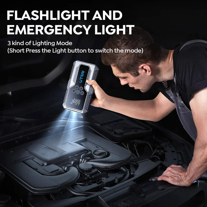 Car Jump Starter 1500A 12V With Air Compressor And Inflator Pump Fall 2025 Emergency Booster
