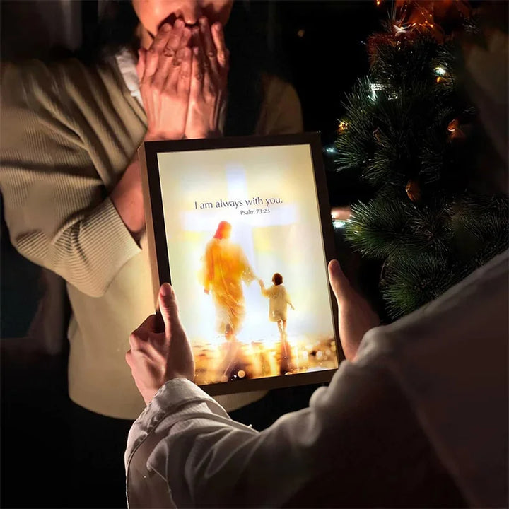 Jesus LED 4D Wall Art Lamp Picture Frame PVC Devotional