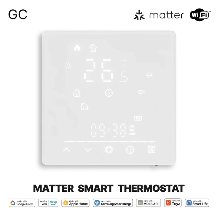 Smart Thermostat Matter WiFi Temperature Controller For Water Boiler Fall 2025 Energy Saving