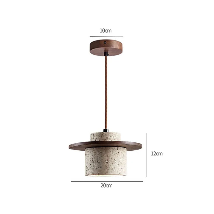 Japandi Wabi Sabi Stone Pendant Light Rustic Bedroom Cafe Lamp