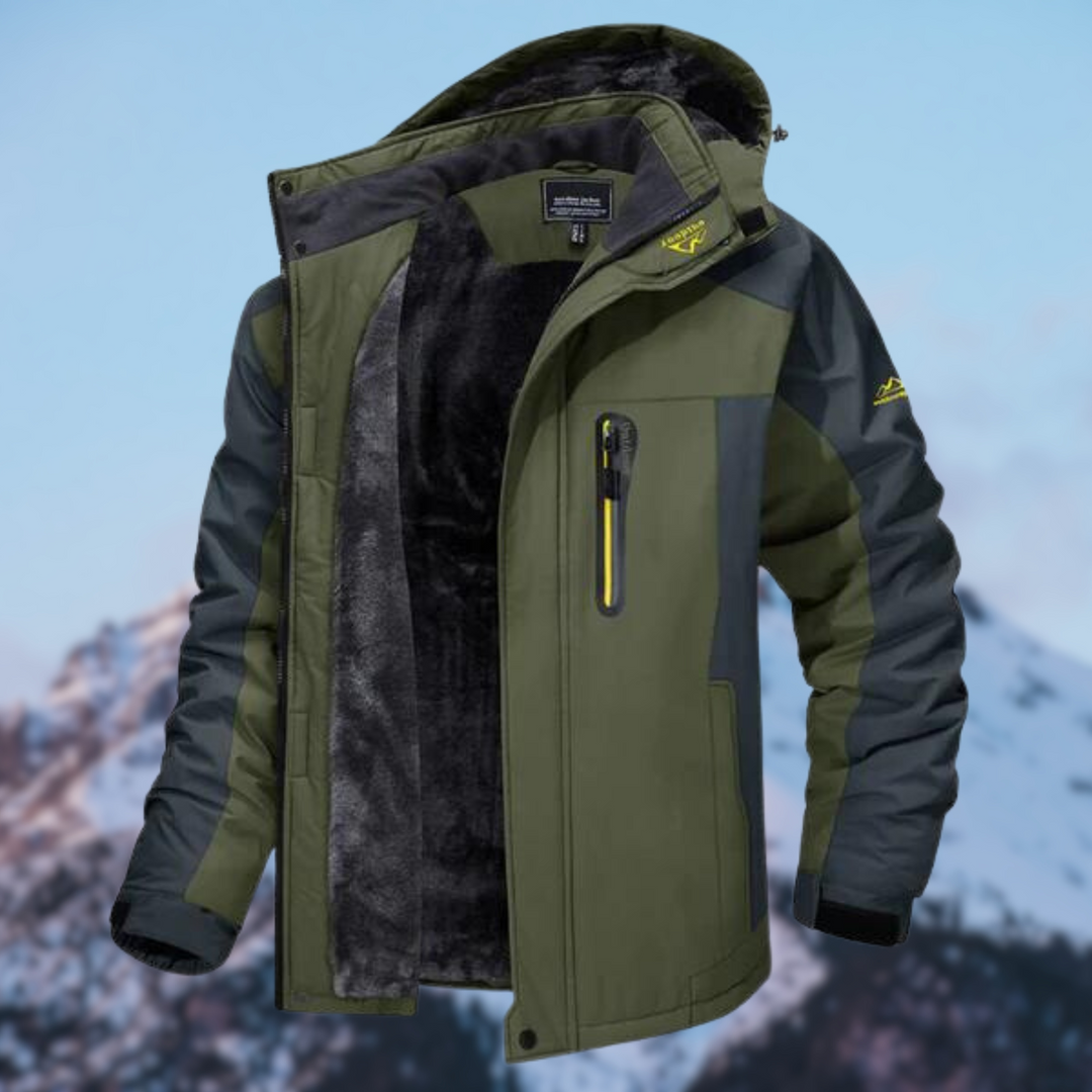 Waterproof Men’s Winter Jacket - Hooded, Insulated Cold