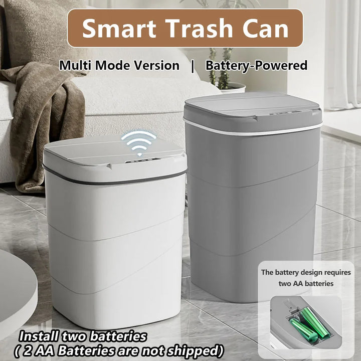 Touchless Sensor Trash Can Battery Powered Hygienic Home