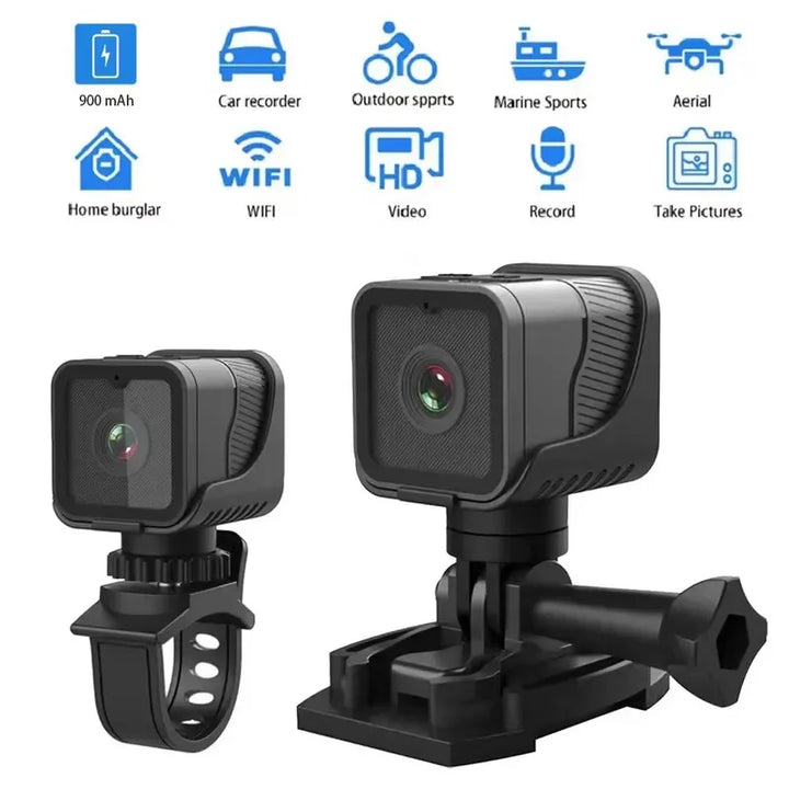 Mini Camera 1080P HD Waterproof Action Cam Outdoor Sports Fall 2025 Trend With WiFi Hotspot For Bike Riding