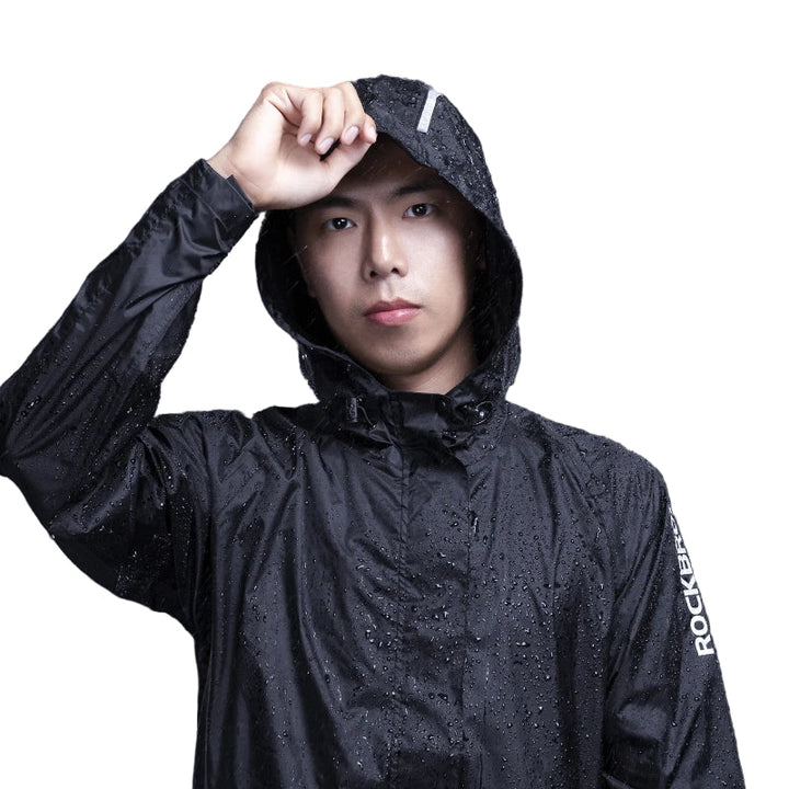 Waterproof Mens Cycling Jacket - Hooded, Nylon, For Rain