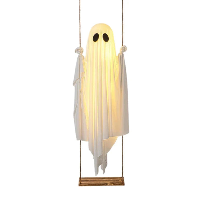 Hanging Swing Ghost Decoration Halloween 2025 Porch Lights