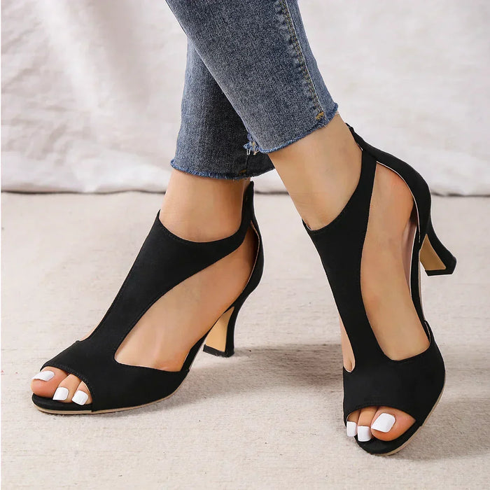 Orthopedic Heeled Shoes for Women, Comfortable Supportive Footwear, Stylish Design, EU Sizes 36-41, Black, Beige, Navy