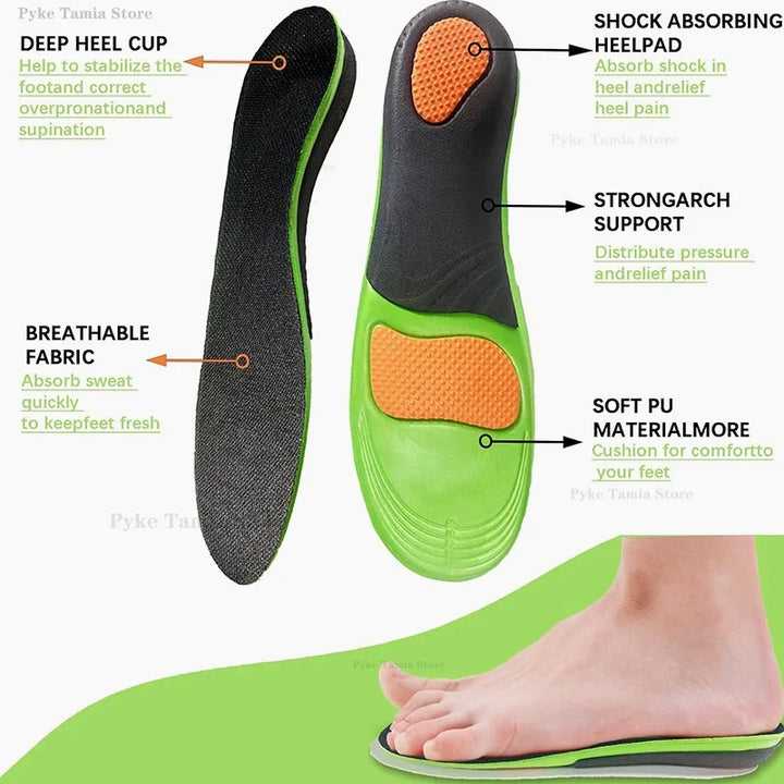 Orthopedic Arch Support Insoles Thick Shock Absorption Plantar Fascia Insole