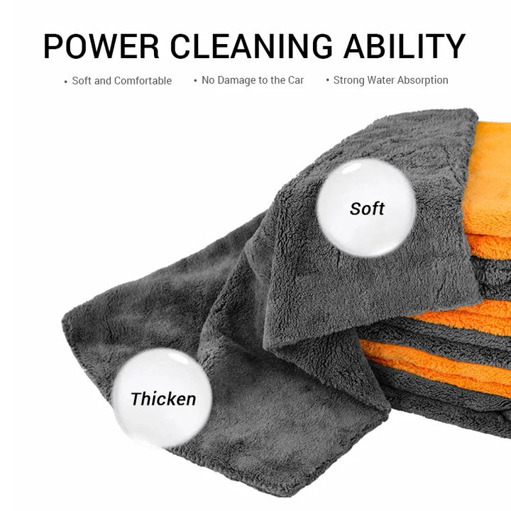 Microfiber Towels For Car Detailing, Thick 600GSM Drying Cloths, Ultra Absorbent Auto Care Essential, Fall 2025 Trend