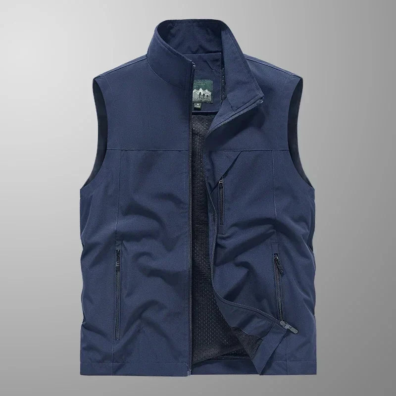 Waterproof Versatile Mens Vest - Sleeveless Polyester