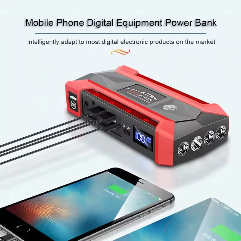 Car Jump Starter 12V Emergency Booster Power Supply Fall 2025 Road Trip Accessory