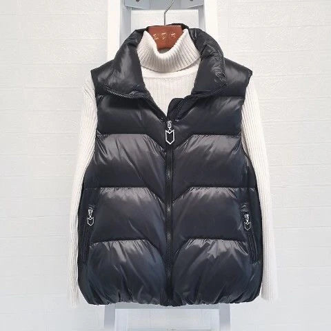 Insulating Women Vest - Loose Puffer, Polyester, Winter