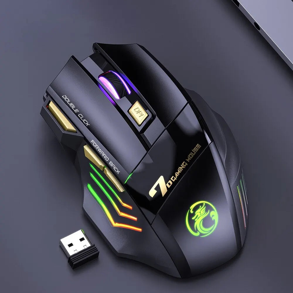 Wireless Gaming Mouse 3200DPI Dual Mode Rechargeable