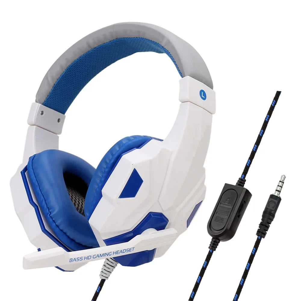 Gaming Headset Wired Noise Cancelling Microphone Adjustable