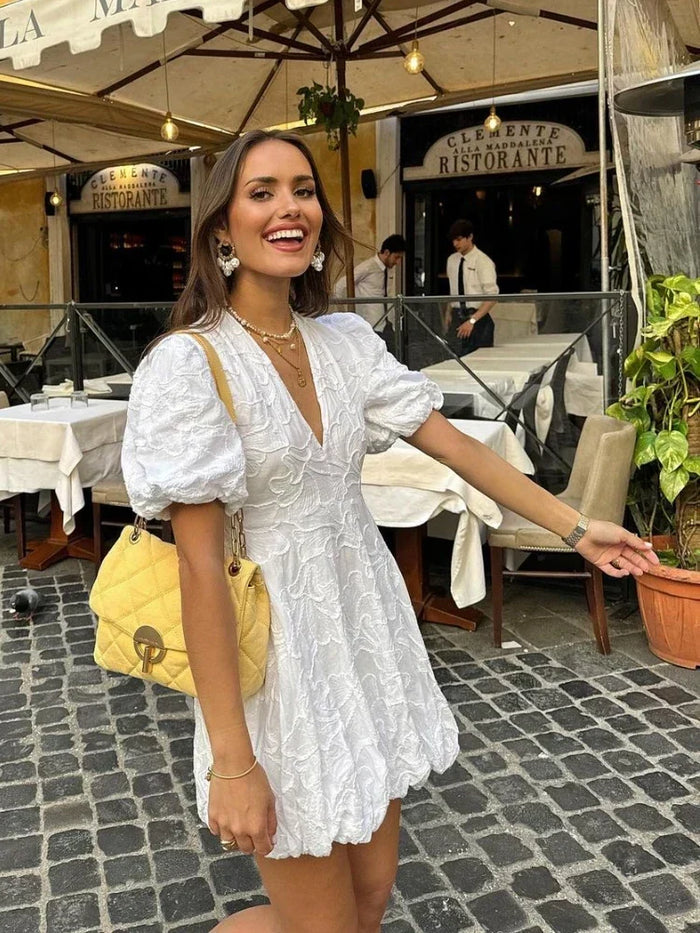Elegant White Dress for Women with Exquisite Detailing - Versatile Summer Formal Dress for Casual and Special Occasions