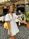 Elegant White Dress with Exquisite Detailing for Women's Cocktail and Formal Occasions