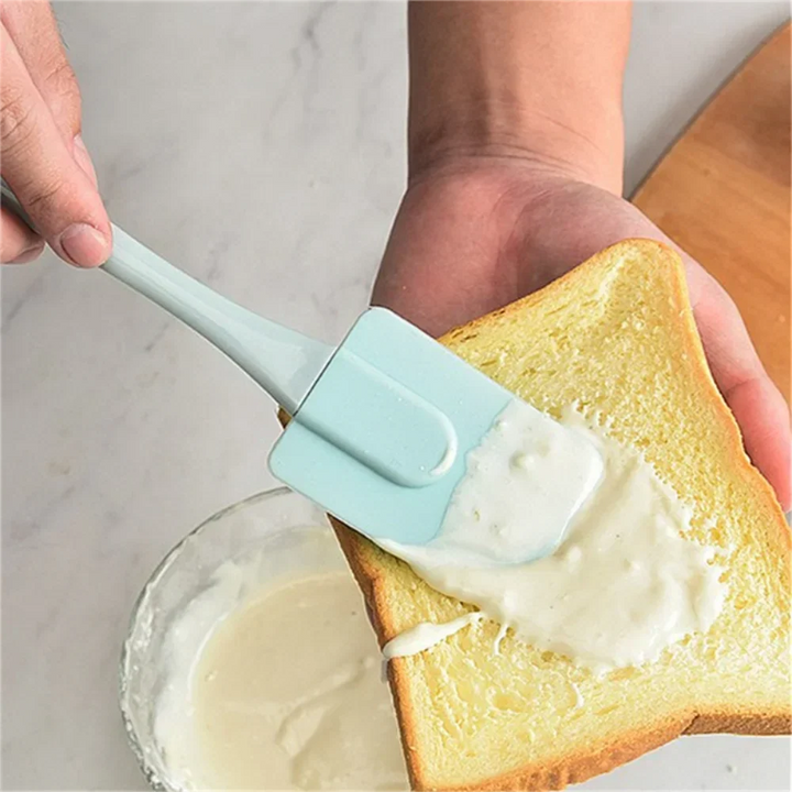 3Pcs Non-Stick Silicone Spatula Set for Baking, PP Handle, Kitchen Tool