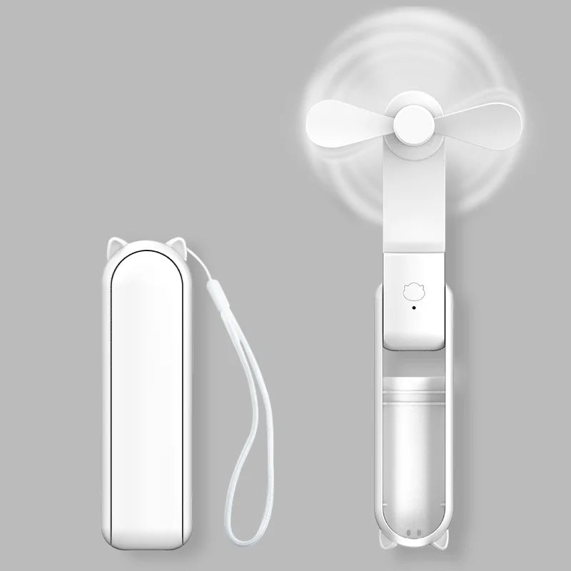 Hook Designer Portable Mini Handheld Fan - USB Rechargeable Personal Fan with Powerful Turbo Wind