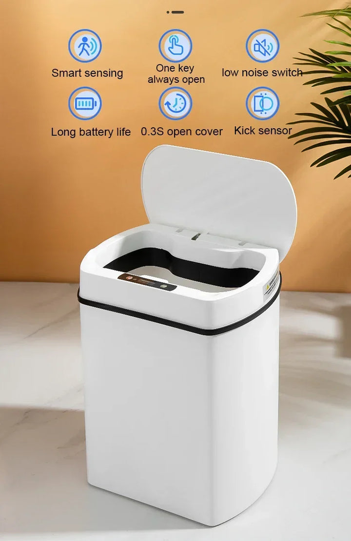 Smart Sensor Trash Can Rectangular Kitchen Bathroom