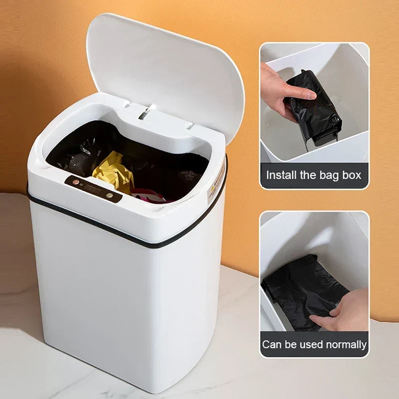 Smart Sensor Trash Can Rectangular Kitchen Bathroom