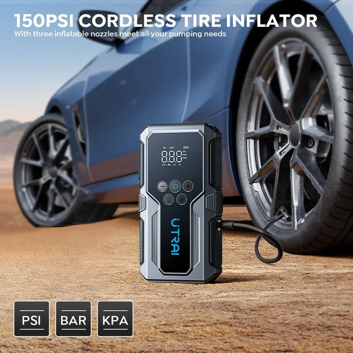 Car Jump Starter 1500A 12V With Air Compressor And Inflator Pump Fall 2025 Emergency Booster