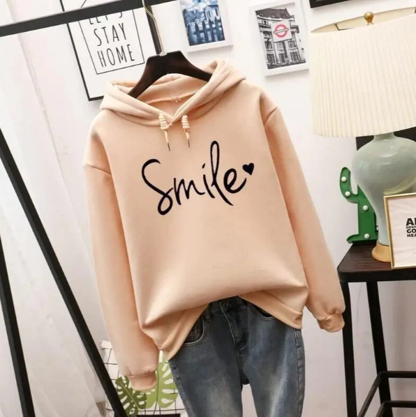 Soft Relaxed Women Hoodie - Oversized Pullover, Cotton Casual